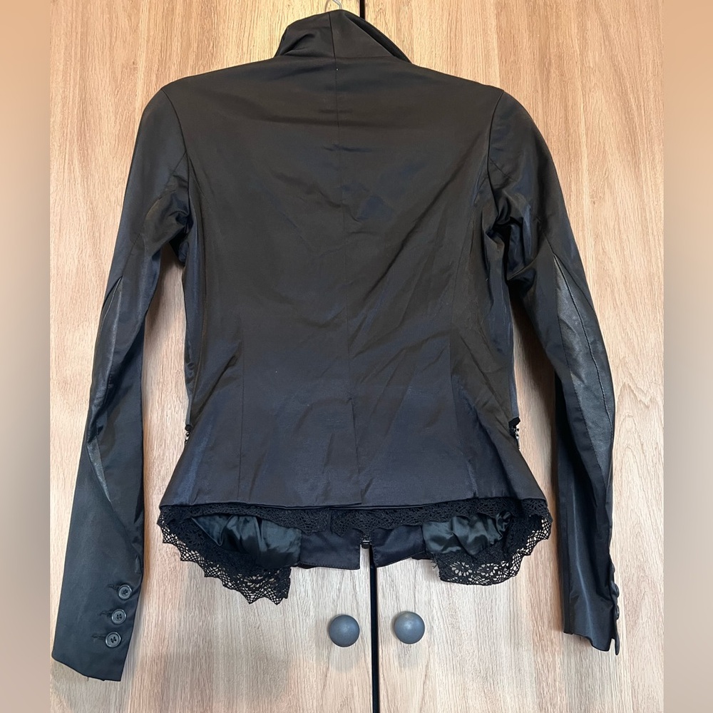 Very unusual, sexy fit atlas jacket combined with leather and laces - Picture 11 of 12